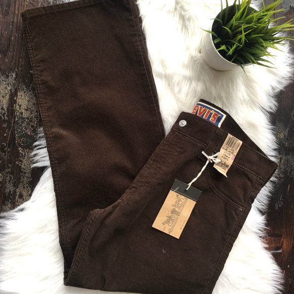 Loose Brown Corduroy Pants 